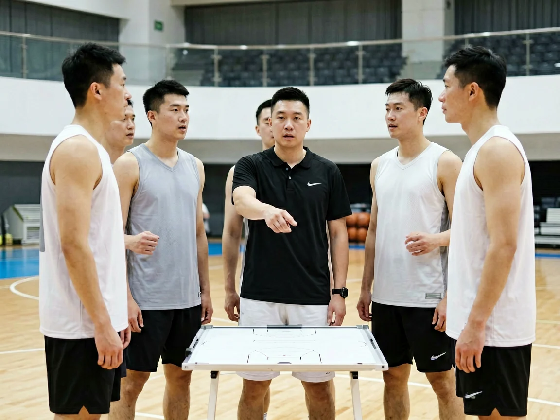 球员研讨战术澳大利亚男篮